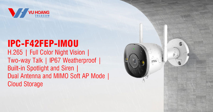 Camera Wifi 4MP IPC-F42FEP-IMOU tích hợp đèn Spotlight, còi báo động
